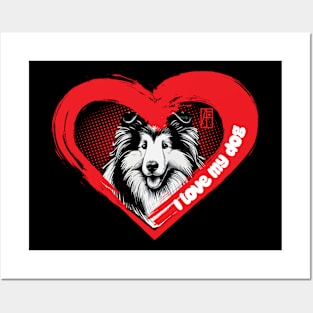 I Love My Collie - Family dog - I Love my dog Posters and Art